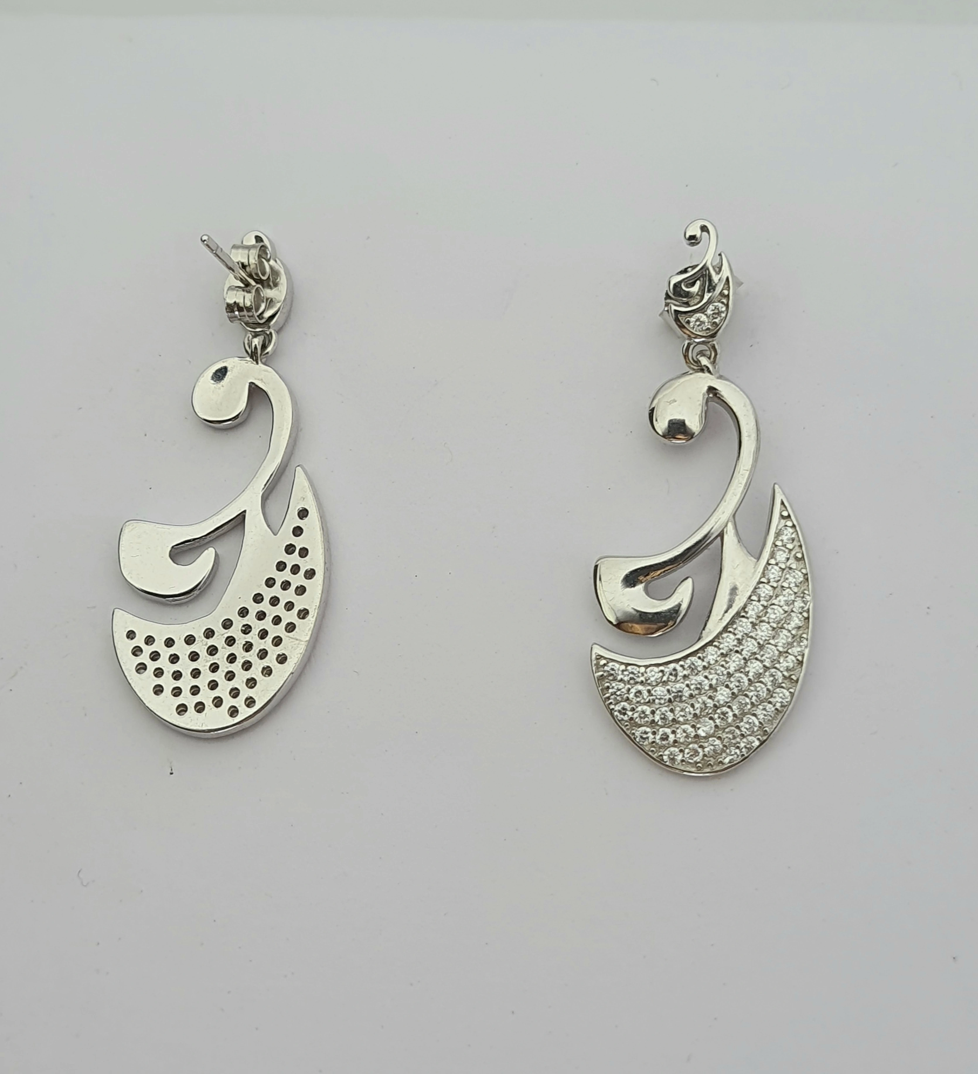 1/4 cttw Lab Created Diamond Hoop Earrings 925 Sterling Silver Prong 3/4  Inch - Vir Jewels